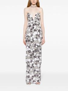 Marchesa Notte Maxi-jurk met sweetheart hals en pailletten - Veelkleurig