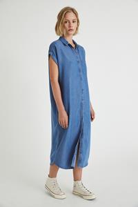 Infinitdenim Damen vegan Kleid Tencel Roll-Up