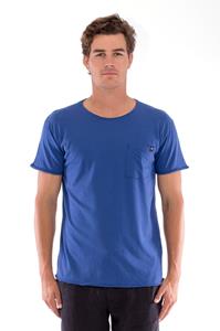 RAVENS VIEW IBIZA Herren vegan T-Shirt Rundhalsausschnitt Wild Pocket Klein Blau
