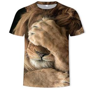 HerSight Streetwear Lion 3D T-shirt Men Women Printed Top Casual Couples Punk T Shirts Round Neck Short Sleeve Tee