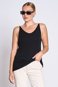 JAN N JUNE JAN 'N JUNE Damen vegan Slip Top Triangle Flow Schwarz