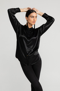 Lovjoi Damen vegan Bluse Alaiya Black