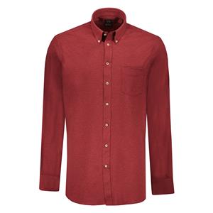 Eagle&Brown  Stretch Piqué Overhemd Rood - XL - Heren