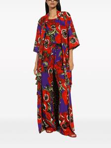 Dolce & Gabbana Palazzo broek met bloemenprint - Rood