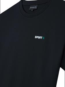 SPORT b. by agnès b. Katoenen T-shirt met logoprint - Zwart