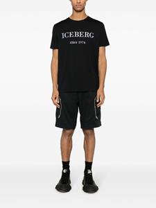 Iceberg Katoenen T-shirt met geborduurd logo - Zwart
