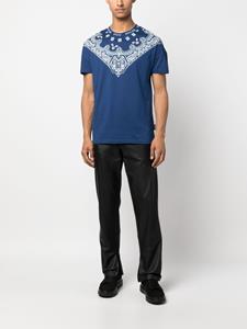 Philipp Plein T-shirt met bandanaprint - Blauw