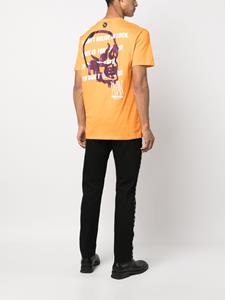 Philipp Plein T-shirt met doodskopprint - Oranje