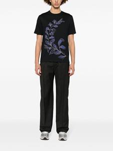 Paul Smith Katoenen T-shirt met bloemenprint - Blauw
