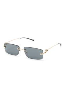 Cartier Eyewear Zonnebril met rechthoekig montuur - 001 GOLD-GOLD-GREY