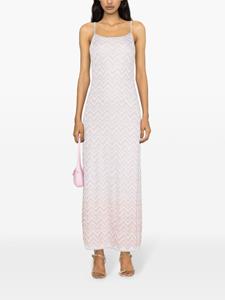 Missoni Maxi-jurk met zigzag patroon en lurex - Roze