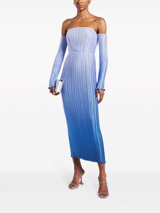 L'IDÉE Gatsby pleated gown - Blauw