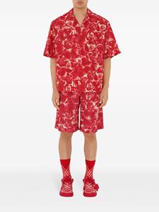 Burberry Overhemd met roosprint - Rood
