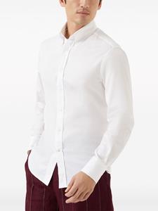 Brunello Cucinelli Button-down popeline overhemd - Wit