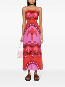 Johanna Ortiz Maxi-jurk met print - Rood