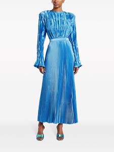 L'IDÉE Royale pleated maxi dress - Blauw