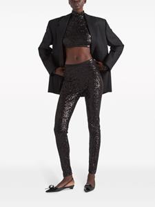 Prada Slim-fit broek met pailletten - Zwart