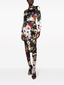 Dolce & Gabbana Blouse met bloemenprint - Zwart