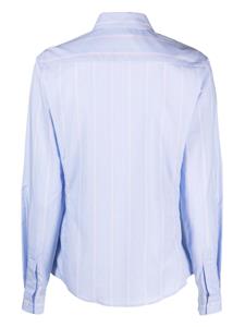 Fay long-sleeve striped poplin shirt - Blauw