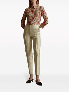 Adam Lippes floral-print silk shirt - Beige