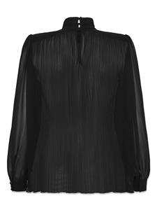 FRAME plissé-effect high-neck blouse - Zwart