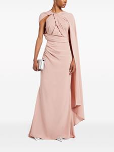 Talbot Runhof draped-detail maxi dress - Roze
