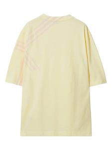 Burberry check-print cotton T-shirt - Geel