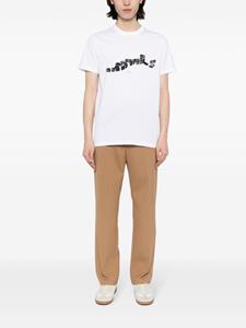 PS Paul Smith domino-print cotton T-shirt - Wit