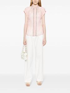 ZIMMERMANN Matchmaker Diamante linen-blend blouse - Roze