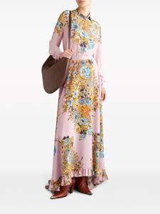 ETRO floral-print crepe de chine shirt - Roze
