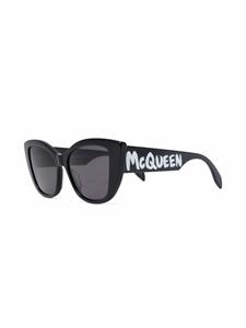 Alexander McQueen Eyewear Zonnebril met logoprint - Zwart