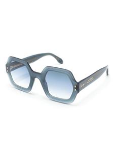 Isabel Marant Eyewear Ely zonnebril met zeshoekig montuur - Blauw