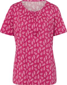 Your Look... for less! Dames Shirt met korte mouwen pink/wit bedrukt Größe