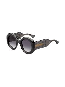 ETRO Paisley zonnebril met rond montuur - Zwart