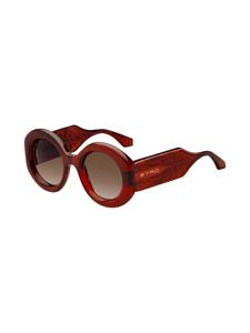ETRO Paisley zonnebril met rond montuur - Rood