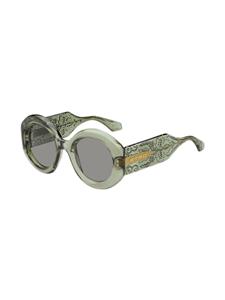ETRO Paisley zonnebril met rond montuur - Groen