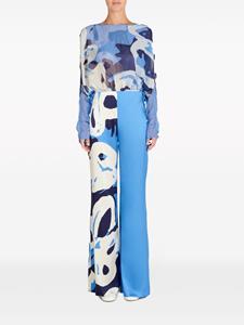 Silvia Tcherassi Marcerata blouse met grafische print - Blauw