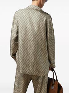 Gucci GG Supreme-print silk shirt - Beige