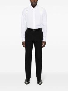 Alexander McQueen buckl/-detail silk shirt - Wit