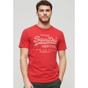 Superdry T-Shirt "Basic Shirt CLASSIC VL HERITAGE T SHIRT mit Logodruck", (Klassische Passform mit Rundhalsausschnitt)