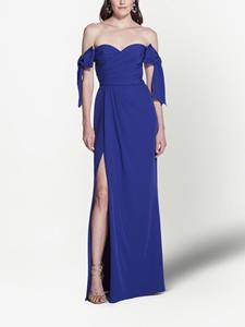 Marchesa Notte Off-shoulder avondjurk - Blauw