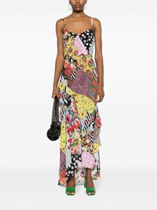 MOSCHINO JEANS Maxi-jurk met bloemenprint - Zwart