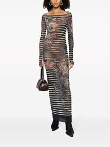Jean Paul Gaultier Maxi-jurk met print - Blauw