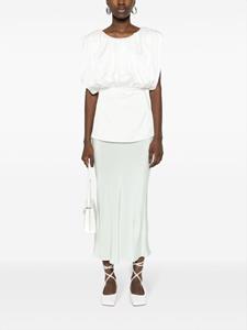 Jil Sander ruched-detailed sleeveless blouse - Wit