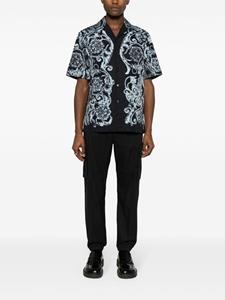 Versace Barocco-print short-sleeve shirt - Zwart