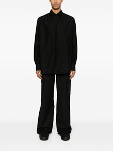 Valentino monogram-jacquard cotton shirt - Zwart