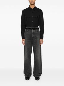 TOM FORD classic-collar cotton shirt - Zwart
