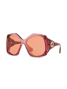 Gucci Eyewear Zonnebril met verfraaid met logo - Rood