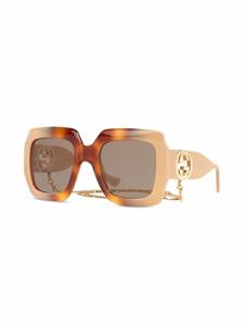 Gucci Eyewear Zonnebril met oversized montuur - Bruin