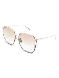 Linda Farrow Camry oversize-frame sunglasses - Zilver